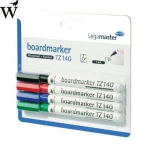 Viltstift Legamaster TZ140 whiteboard rond assorti 1mm 4st