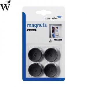 Magneet Legamaster 30mm 850gr zwart 4stuks