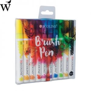 Brushpen Talens Ecoline assorti etui à 10stuks