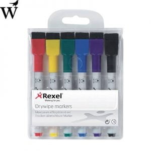 Whiteboardstift Rexel mini assorti 6 stuk per set