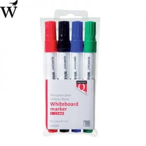 Whiteboardstift rond 1-1.5mm set 4 stuks assorti Huismerk