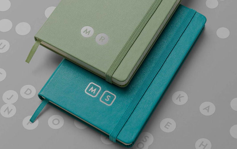 Moleskin grijze en blauw/groene agenda | Wolfslag