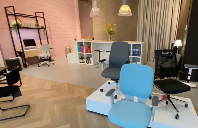 Wolfslag showroom met bureaustoelen in Leiden | Mijn Wolfslag