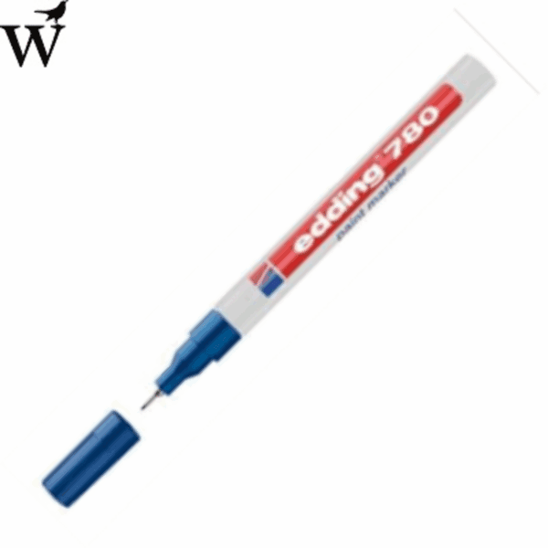 Viltstift lak permanent 0.8mm rond blauw 780 Edding*