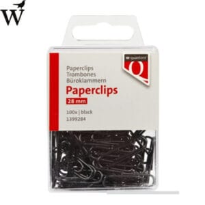 Paperclip Huismerk 28mm 100 stuks zwart