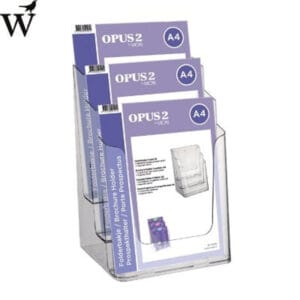 Folderhouder Europel 3vaks A4 acryl