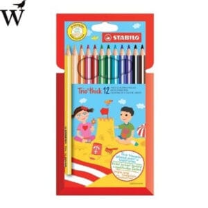 Kleurpotloden Stabilo Trio dik 12stuks assorti