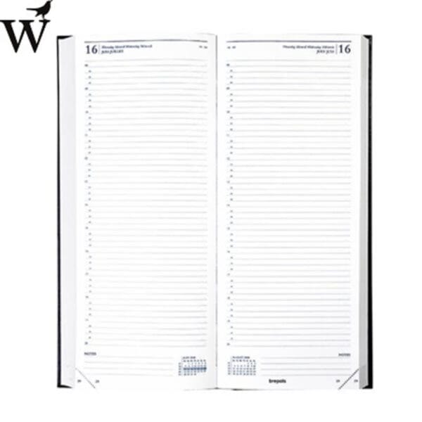 Agenda Brepols Saturnus lang 1 dag/2 pagina zwart 2026 - Afbeelding 2