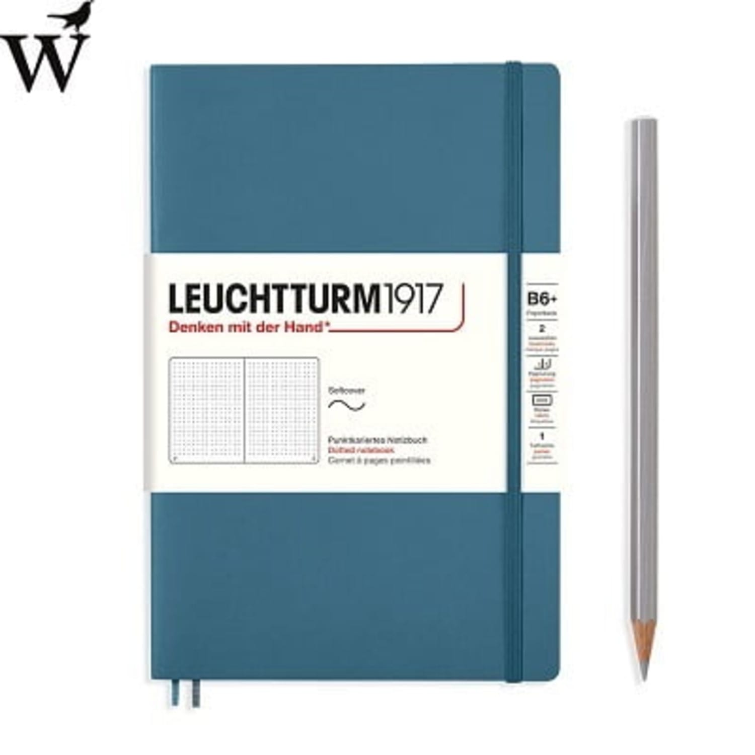 Notitieboek Leuchtturm Softcover B6+ Stone Blue dotted - Afbeelding 2