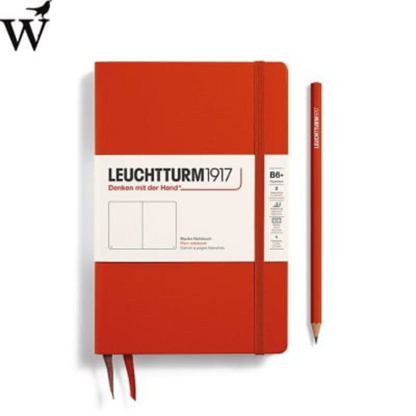 Notitieboek Leuchtturm Paperback Fox red plain hardcover