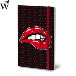 Notitieboek - Pop Collection 13x21cm Black Lips