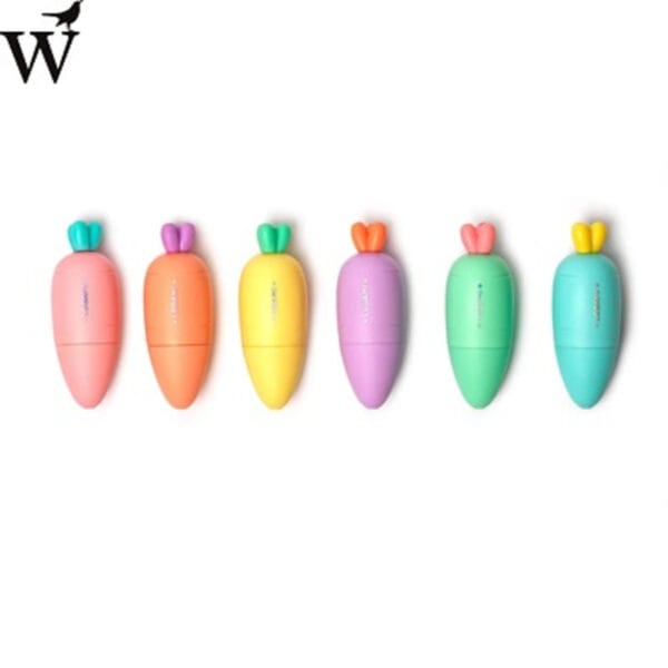 Legami Highlighter set á 6 - Carrate Team _Carrot