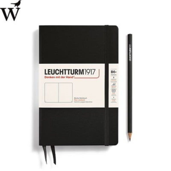 Notitieboek Leuchtturm Paperback Black plain hardcover