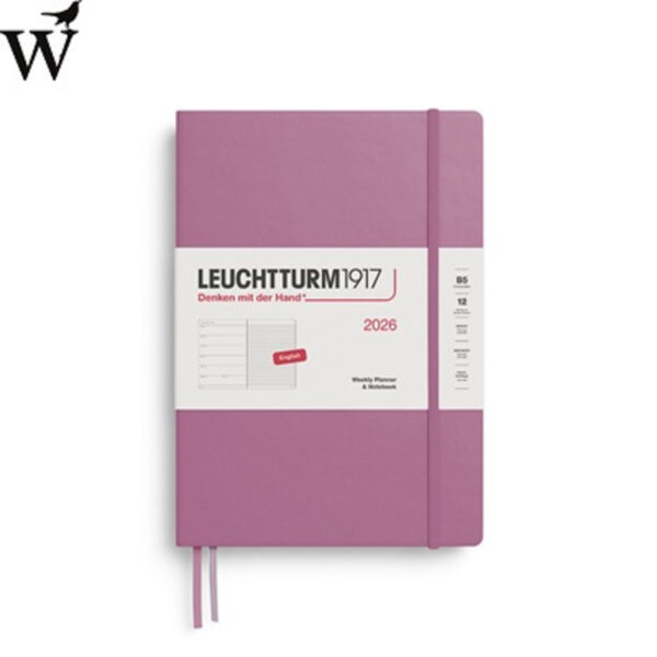 Agenda Leuchtturm Weekly 2026 PL + NB Medium Dusty Rose