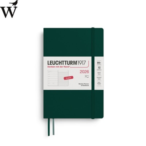 Agenda Leuchtturm Weekly 2026 PL + NB Paperback SC Forest gr