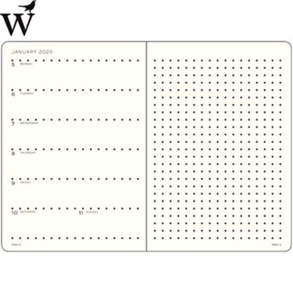 Agenda Leuchtturm Weekly 2026 PL+NB dotted Medium Ink - Afbeelding 2