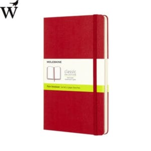 Notitieboek Moleskine large blanco rood Hard