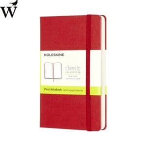 Notitieboek Moleskine pocket blanco rood Hard