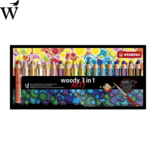 Kleurpotloden STABILO Woody 880/18-1-20 etui à 18 kleuren