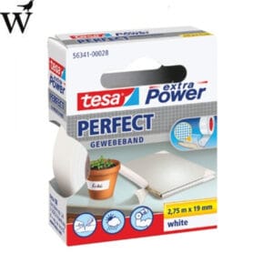 Plakband Tesa textiel 19mmx2.75m wit