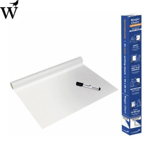 Magic-Chart Legamaster whiteboard 60x80cm wit 25 vel per rol - Afbeelding 2