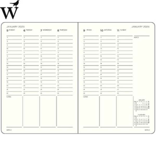Agenda Leuchtturm Med Spring Leaf 18m Academic HC 2025/2026 - Afbeelding 2