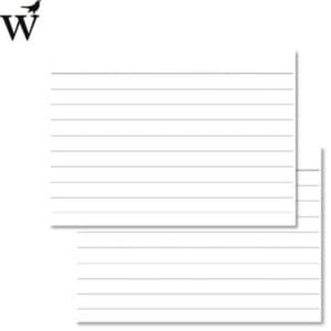 Flashcards wit gelinieerd A6 Wolfslag