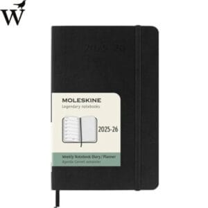 Agenda Moleskine Weekly notebook P 18m 2025/2026 soft zwart