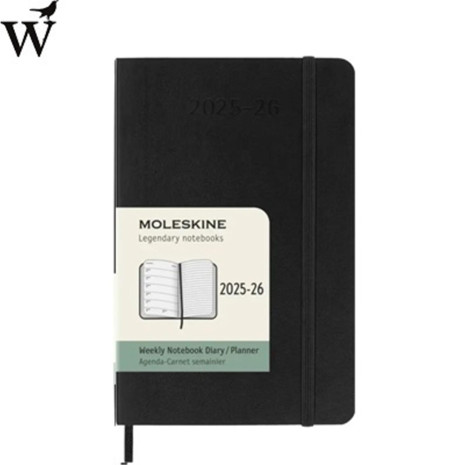 Agenda Moleskine Weekly notebook P 18m 2025/2026 soft zwart
