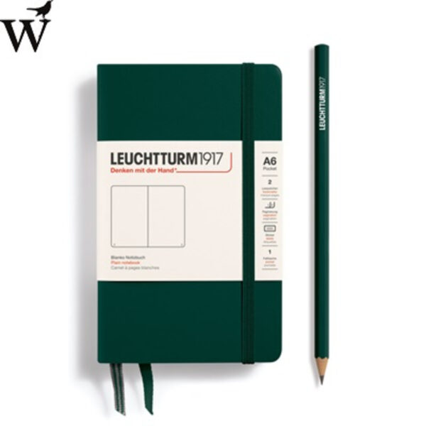 Notitieboek Leuchtturm Pocket  Forest G plain hard cover A6