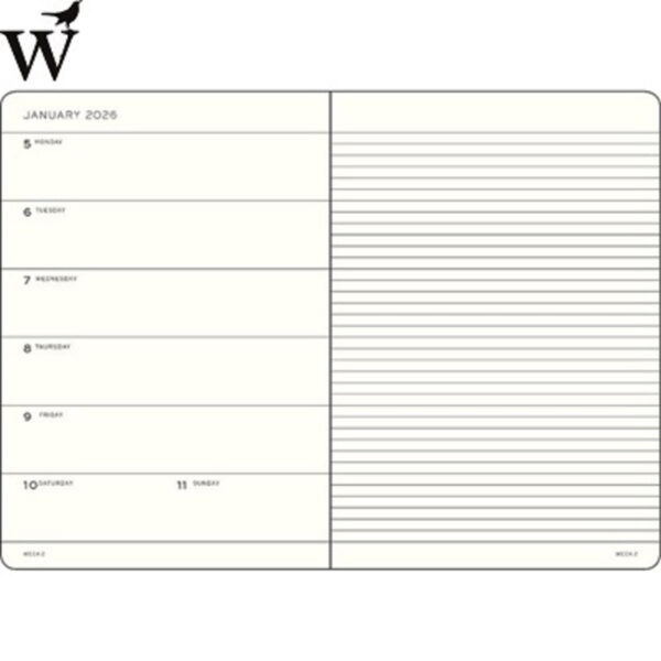 Agenda Leuchtturm Med Black 18m NB hard cover 2025/2026 - Afbeelding 2