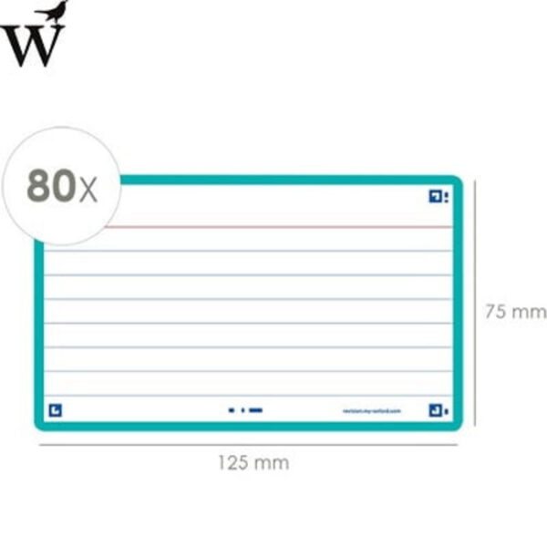 Flashcards Mint groen 75x120mm 80vel Oxford 2.0 - Afbeelding 3