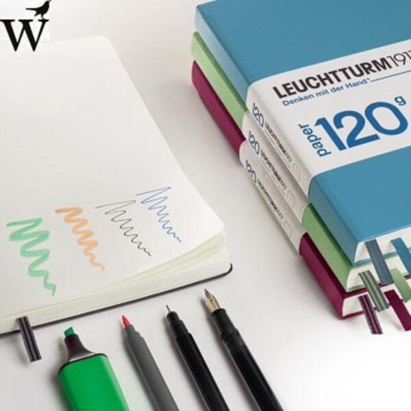 Notitieboek Leuchtturm Medium Navy ruled A5 120 gram - Afbeelding 2