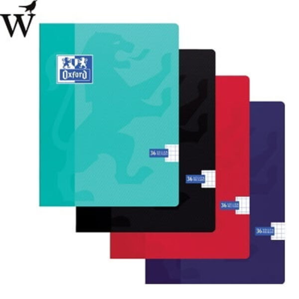 Schrift Oxford School A5 72blz ruit 5mm assorti