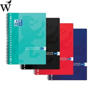 Collegeblok Oxford School A4 23-gaats ruit 10mm 80vel assort