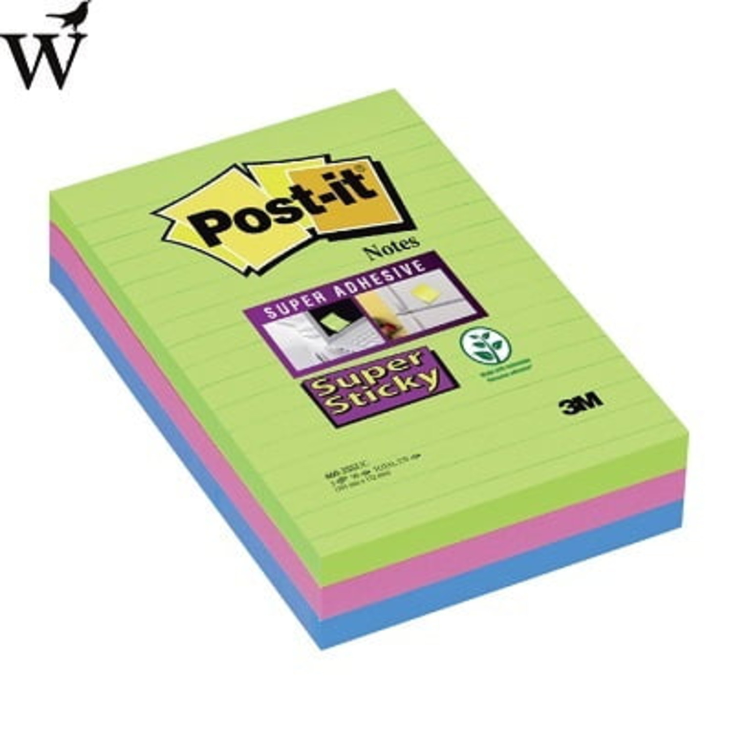 Memoblok 3M Post-it 660-SSU Super Sticky 102x152mm rainbow
