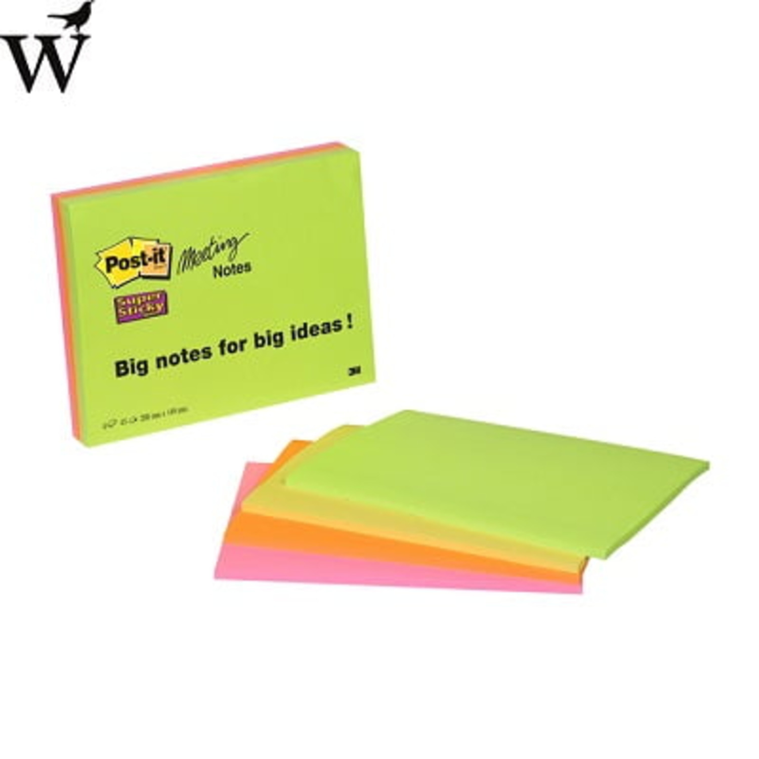 Memoblok 3M Post-it 6845-SSP Super Sticky 149x200mm assorti