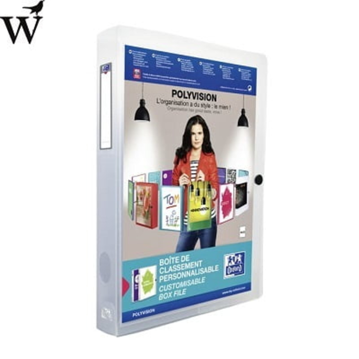 Verzamelbox Oxford Polyvision 40mm met insteektas transp