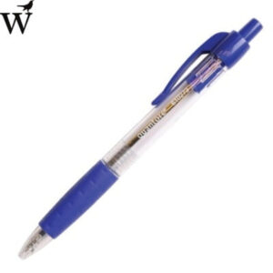 Balpen Grip drukknop blauw medium Huismerk