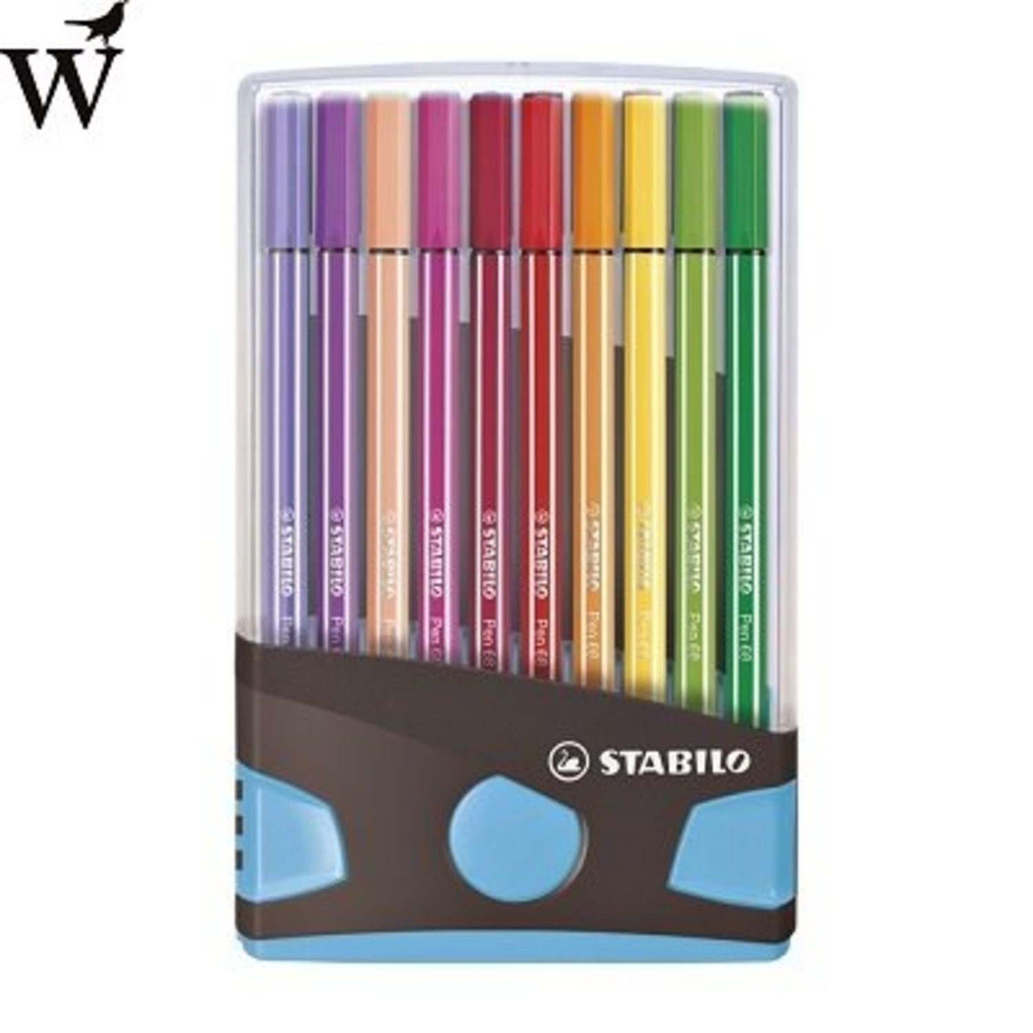 Viltstift Stabilo 68 box turquoise 20stuks assorti