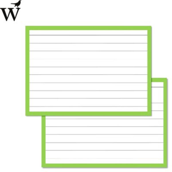 Flashcards lichtgroen gelinieerd A6 Wolfslag