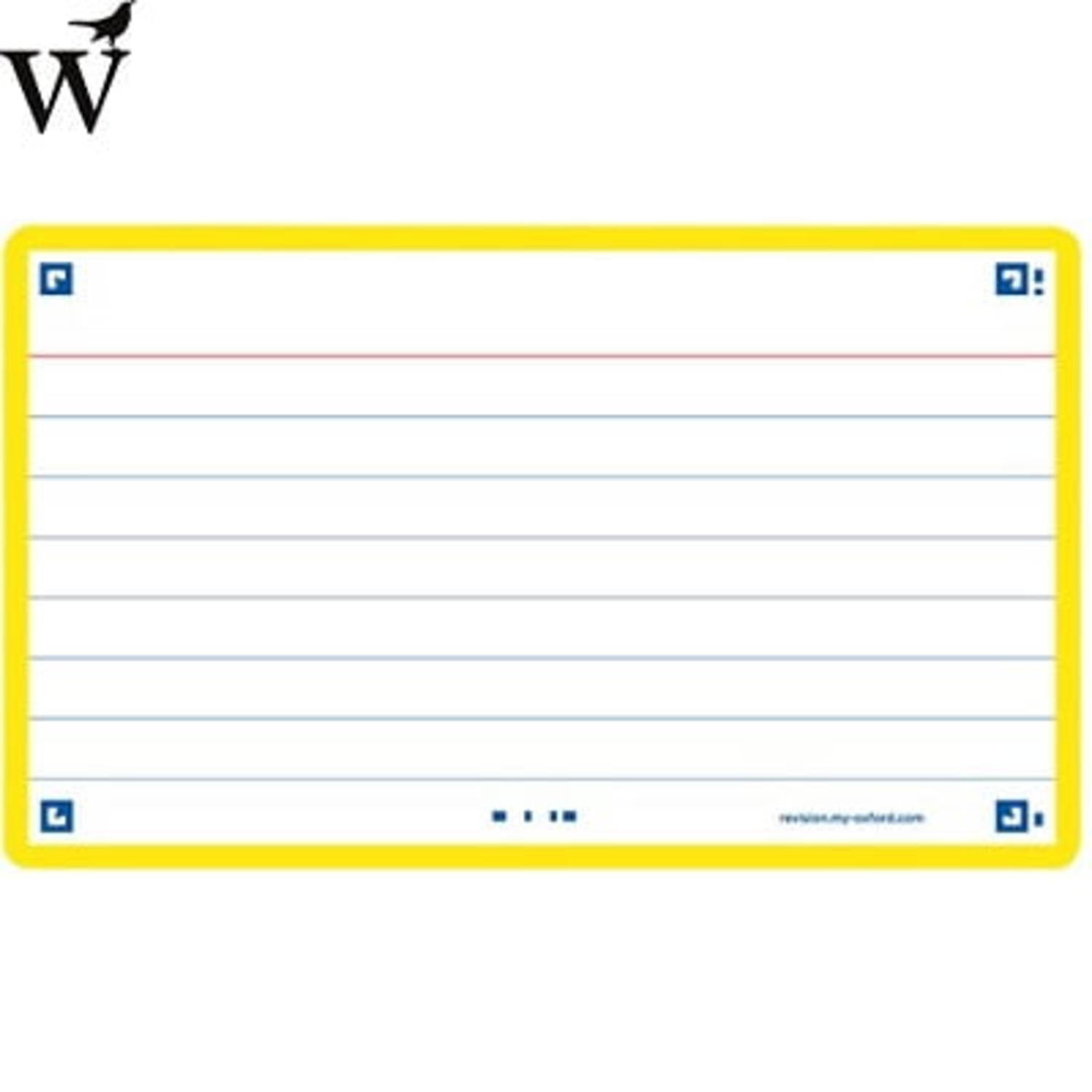 Flashcards Geel 75x120mm 80vel Oxford 2.0
