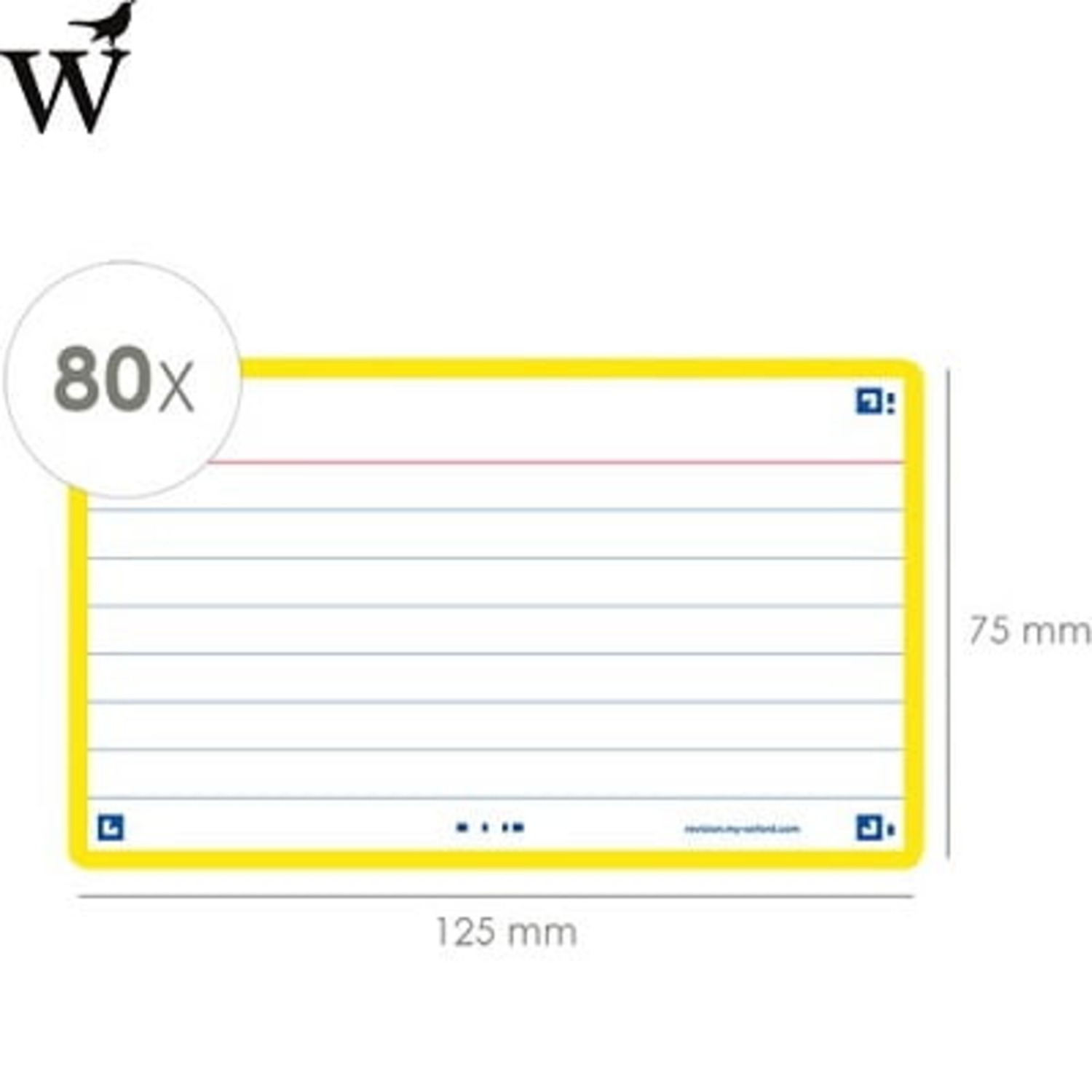 Flashcards Geel 75x120mm 80vel Oxford 2.0 - Afbeelding 3