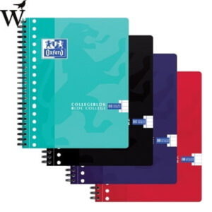 Collegeblok Oxford A5+ 17-gaats lijn assorti