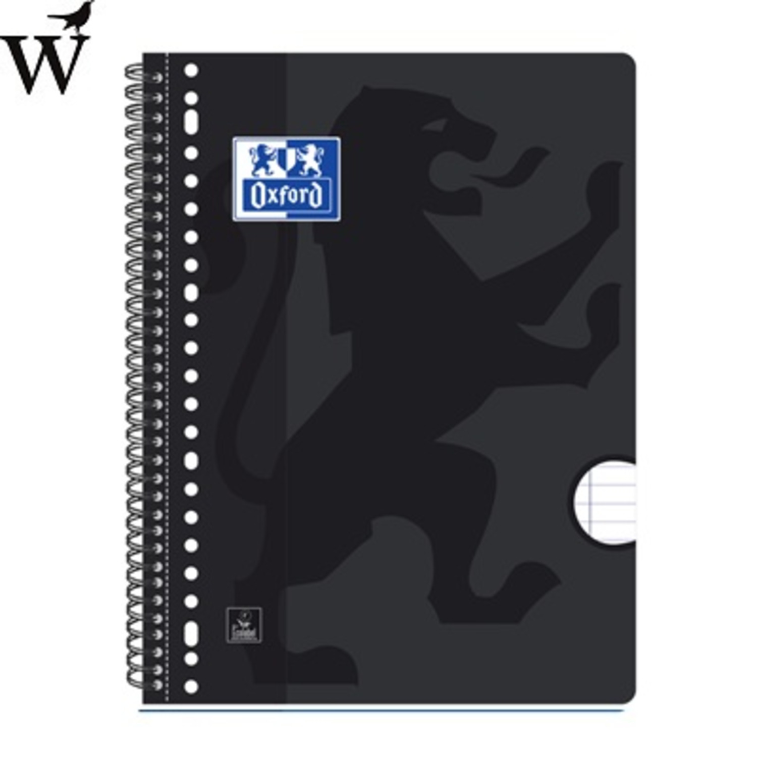 Collegeblok Oxford A4 23-gaats lijn 80vel zwart 2+1 gratis - Afbeelding 2