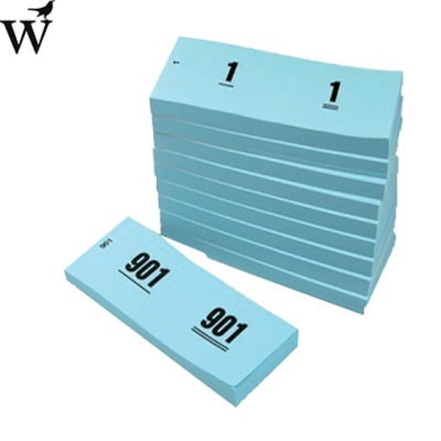 Nummerblok 42x105mm nummering 1-1000 blauw 10 st 10 stuk