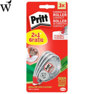 Correctietape Pritt compact flex 4.2mm x 10m blister 2+1