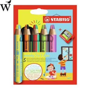 Kleurpotloden STABILO 882 woody 3 in 1 duo etui à 5