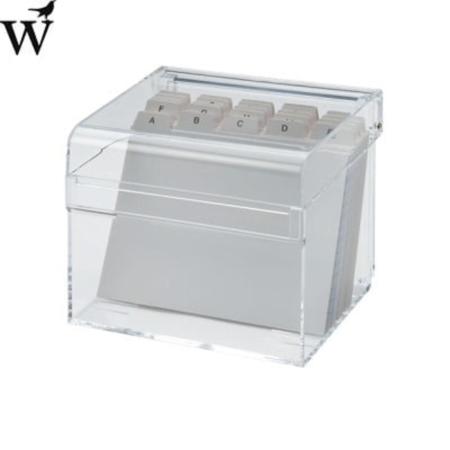 Kaartenbak Maul A6 + index acryl glashelder