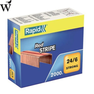 Nieten Rapid 24/6 Redstripe kopercoating 2000 stuks